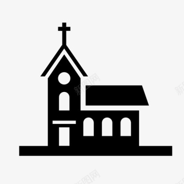 教堂小教堂图标图标