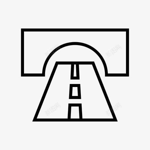 隧道桥梁立交桥图标svg_新图网 https://ixintu.com 交通和基础设施 基础设施 桥梁 立交桥 街道 道路 隧道