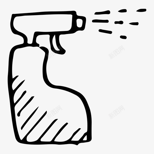 喷雾清洁剂喷雾瓶图标svg_新图网 https://ixintu.com 喷雾 喷雾瓶 清洁剂 让我们清理涂鸦