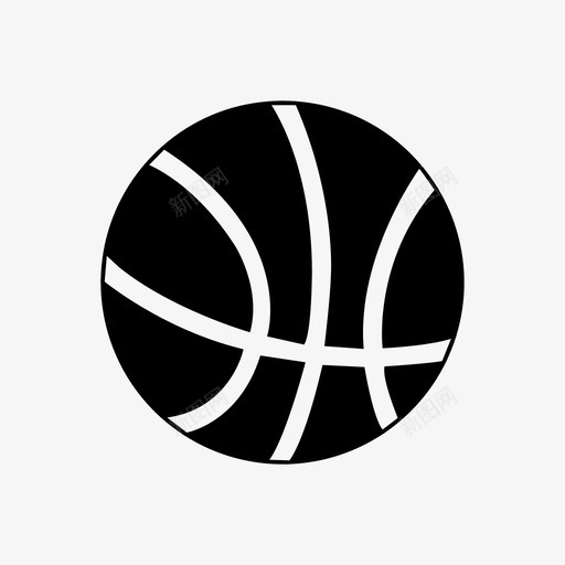 运动球篮球图标svg_新图网 https://ixintu.com 圆圈 填充图标 游戏 球 篮球 运动