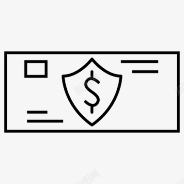 信用卡保护支票金融图标图标