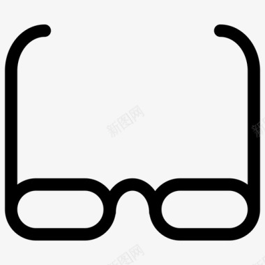 眼镜瞄准镜眼镜轮廓图标图标