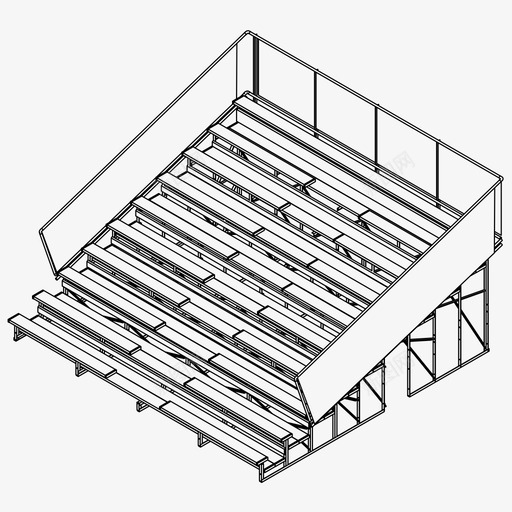 露天看台长凳公园图标svg_新图网 https://ixintu.com 体育场 公园 座位 观众 长凳 露天看台