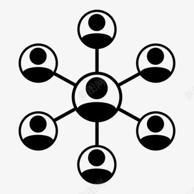 人物连接群组图标图标