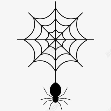 蜘蛛网动物万圣节图标图标
