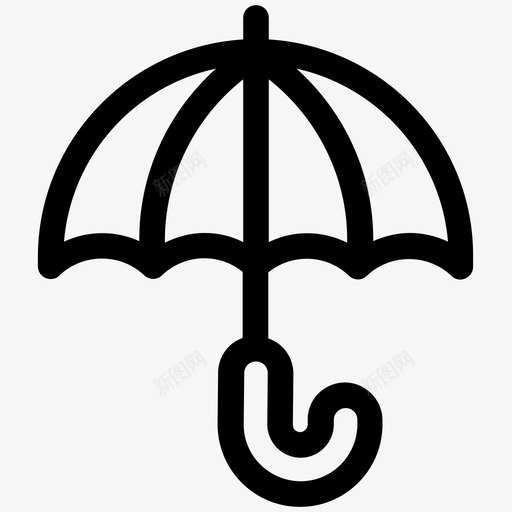 雨伞伞保护购物商业线第二卷图标svg_新图网 https://ixintu.com 伞保护 购物商业线第二卷 雨伞