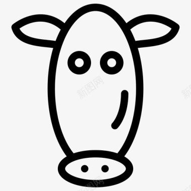 牛动物小牛图标图标