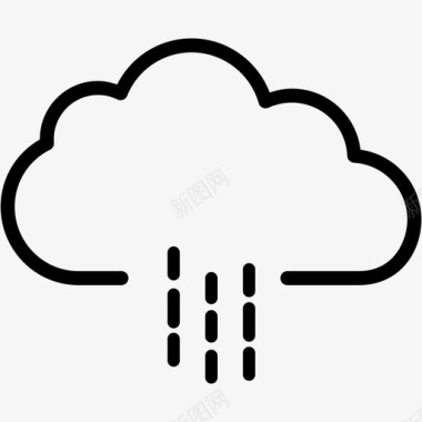 下雨多云天气图标图标
