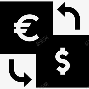 货币兑换兑换银行和金融图标图标