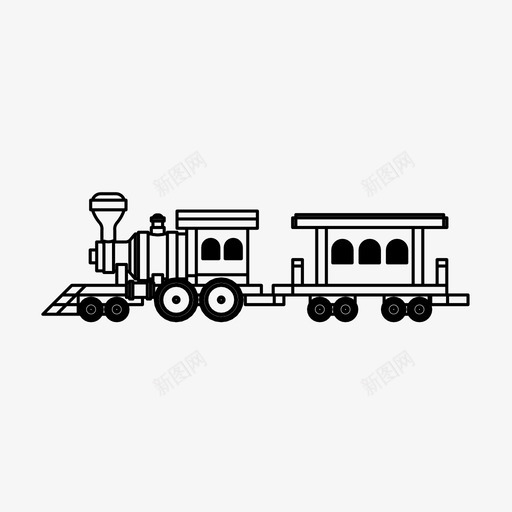 火车蒸汽机玩具火车图标svg_新图网 https://ixintu.com 火车 玩具火车 蒸汽机 运输工具
