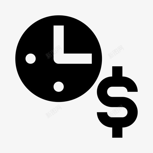 估计时钟小时费率图标svg_新图网 https://ixintu.com 估计 固体 小时费率 时钟 时间 电子商务 金钱