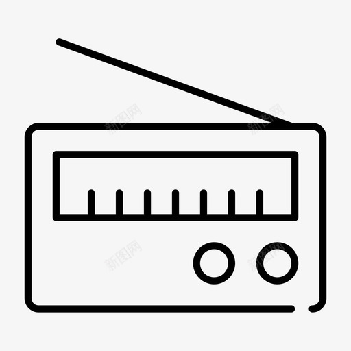 收音机电子音乐图标svg_新图网 https://ixintu.com 复古收音机 媒体 收音机 电台 电子 音乐