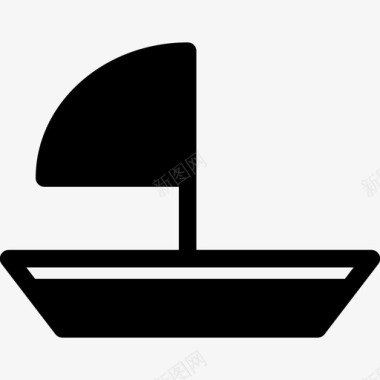 帆船船艇运输填料图标图标