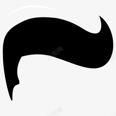 男人的头发脸头图标图标