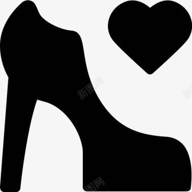 高跟鞋爱情格洛丽亚婚礼铭文图标图标