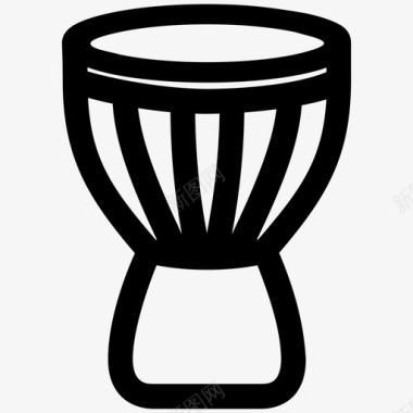 djembe文化鼓图标图标
