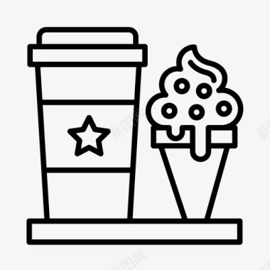 剧院食品百老汇咖啡图标图标