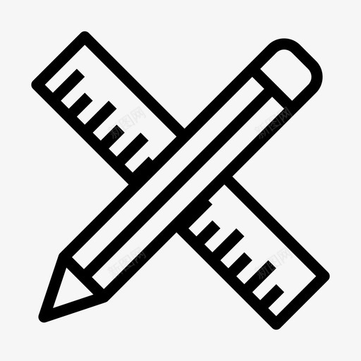 工具几何测量图标svg_新图网 https://ixintu.com 几何 尺子 工具 教育线 测量 铅笔
