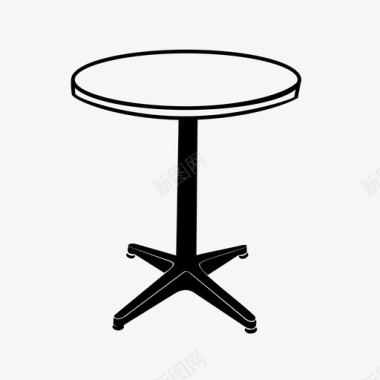 桌子圆桌家具图标图标