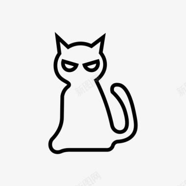 动物猫万圣节图标图标