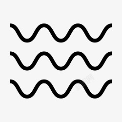 潮浪水河海图标高清图片