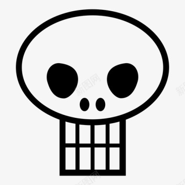 死亡生命终结骷髅图标图标