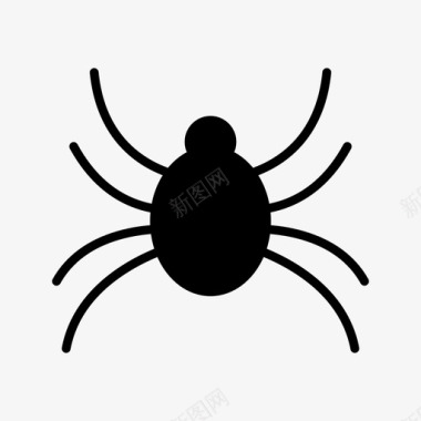 蜘蛛虫子恐惧症图标图标