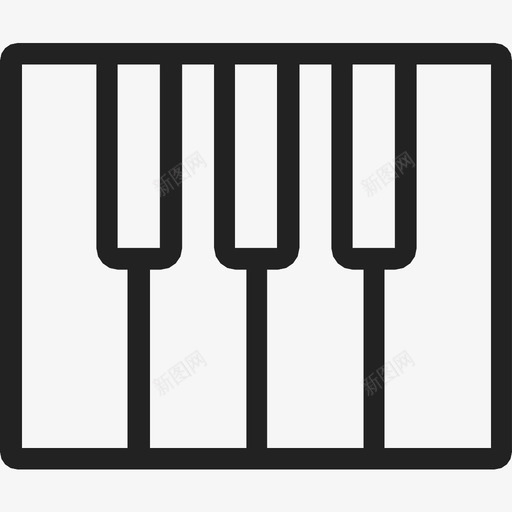 钢琴键乐器音乐图标svg_新图网 https://ixintu.com 乐器 钢琴键 音乐