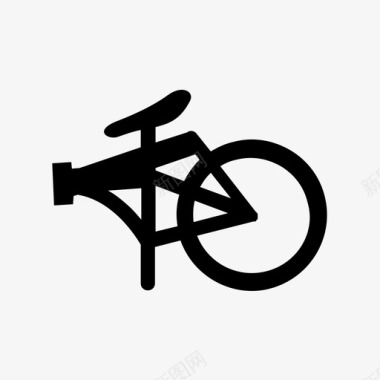 折叠自行车自行车骑行图标图标