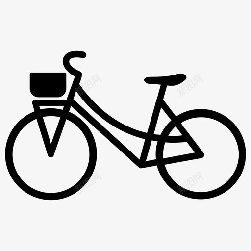女自行车自行车骑行图标svg_新图网 https://ixintu.com 女自行车 自行车 轮子 骑行