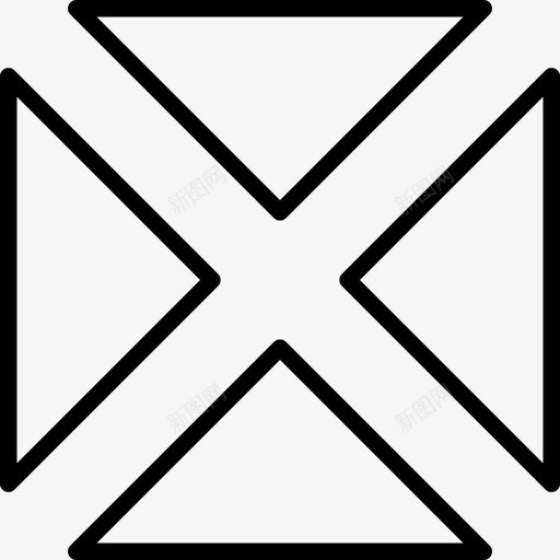 矩形箭头装饰图标svg_新图网 https://ixintu.com 四分之一 图案 形状图案薄 矩形 箭头 装饰