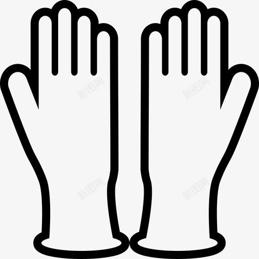 手套清洁手套手用手套图标svg_新图网 https://ixintu.com 医用手套 外科手套 手套 手用手套 清洁手套
