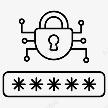 密码加密网络安全网络保护图标图标