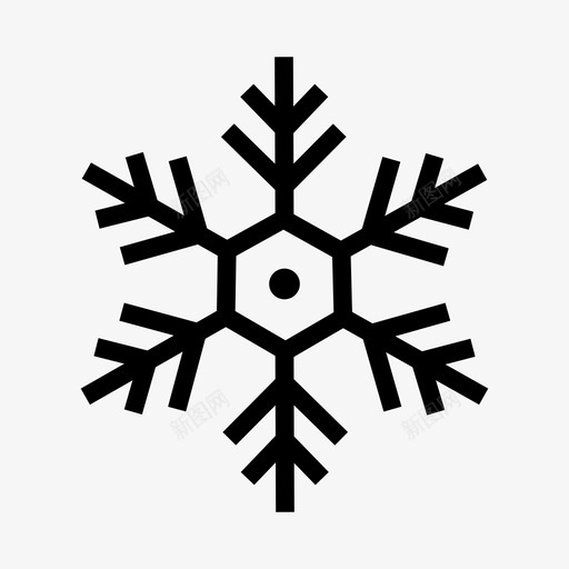 雪花冷冻图标svg_新图网 https://ixintu.com 冬天 冰 冷 冻 雪花