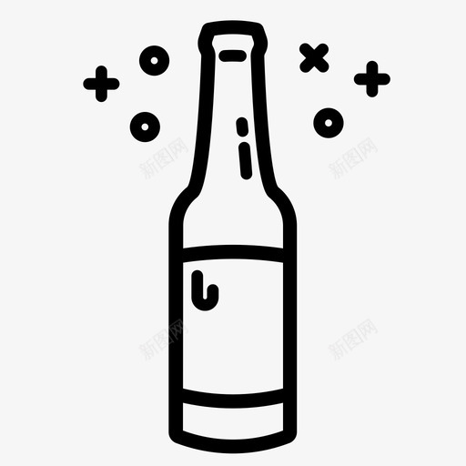 瓶装啤酒酒精饮料图标svg_新图网 https://ixintu.com 瓶装啤酒 酒精 醉酒 食品饮料图标 饮料