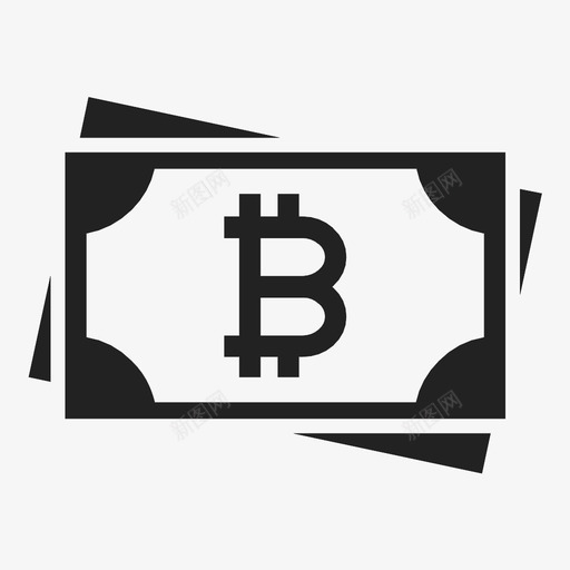 比特币现金货币图标svg_新图网 https://ixintu.com 比特币 现金 货币 钞票