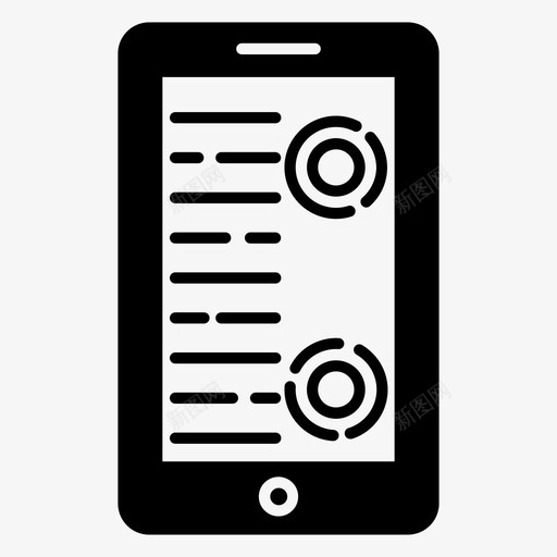 智能手机商业报告图标svg_新图网 https://ixintu.com 商业报告 智能手机
