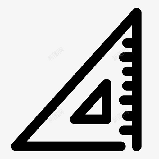 方格几何测量图标svg_新图网 https://ixintu.com 三角形 几何 尺子 教育 方格 测量
