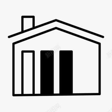 房子建筑物门图标图标
