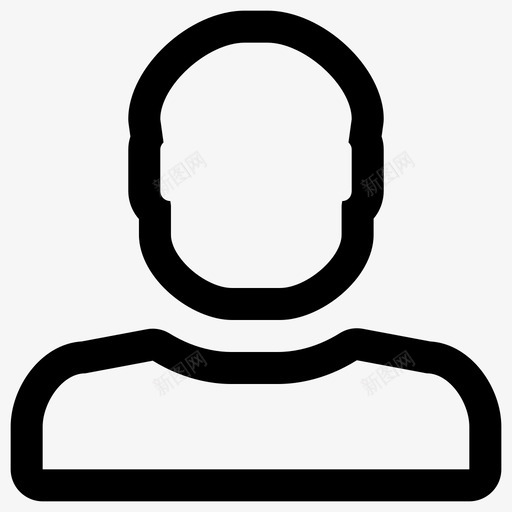 用户头像秃顶图标svg_新图网 https://ixintu.com 个人资料 头像 用户 秃顶