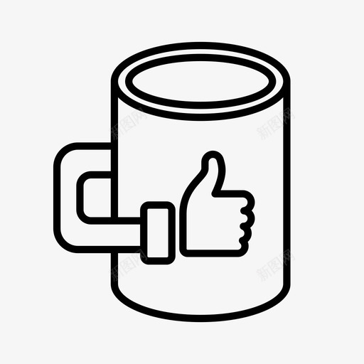 大拇指杯咖啡饮料图标svg_新图网 https://ixintu.com 世界各地的线图标 像 咖啡 大拇指杯 手 饮料
