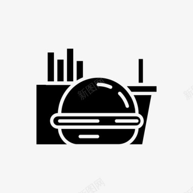 垃圾食品汉堡电子商务图标图标