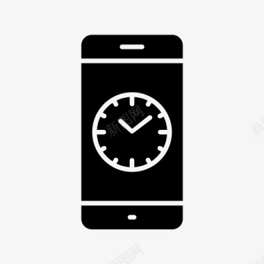 手机时钟应用程序小时图标图标