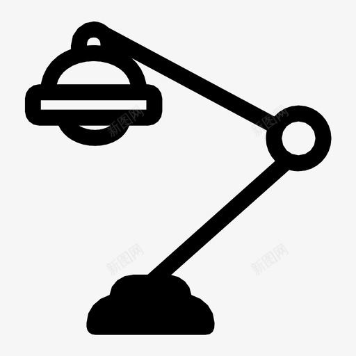 阅读灯台灯灯图标svg_新图网 https://ixintu.com 台灯 灯 阅读灯