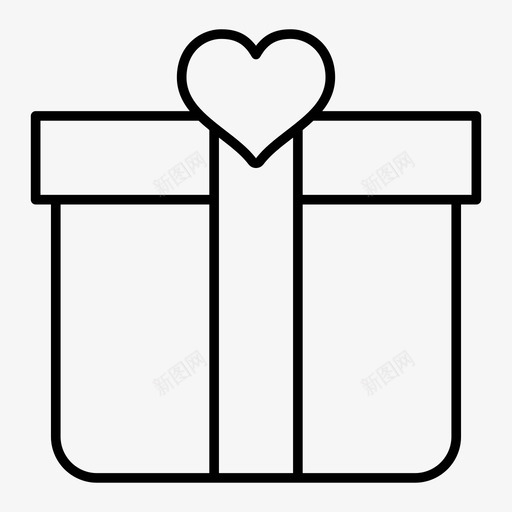 礼品盒周年纪念日生日图标svg_新图网 https://ixintu.com 周年纪念日 婚礼 生日 礼品盒