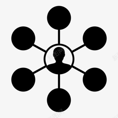 人物连接群组图标图标