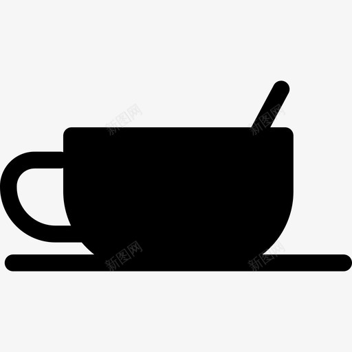 带勺子的咖啡食物教育性图标svg_新图网 https://ixintu.com 带勺子的咖啡 教育性 食物