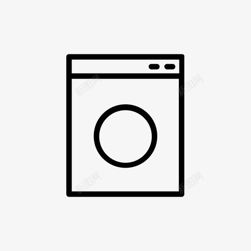 洗衣机家电装饰图标svg_新图网 https://ixintu.com 家具 家居 家电 洗衣机 装饰