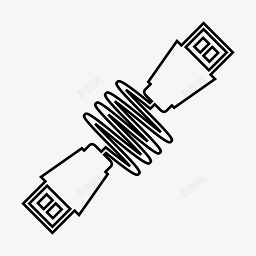 usb电缆连接器图标svg_新图网 https://ixintu.com usb usb插头 usb电缆 电缆 连接器 通信