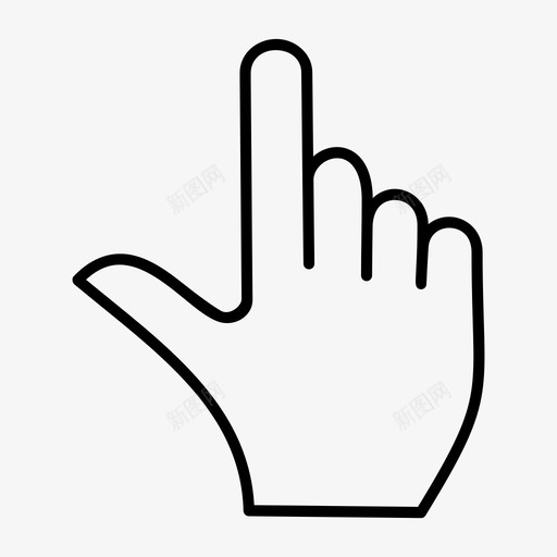 两个手指手数字图标svg_新图网 https://ixintu.com 两个手指 手 数字